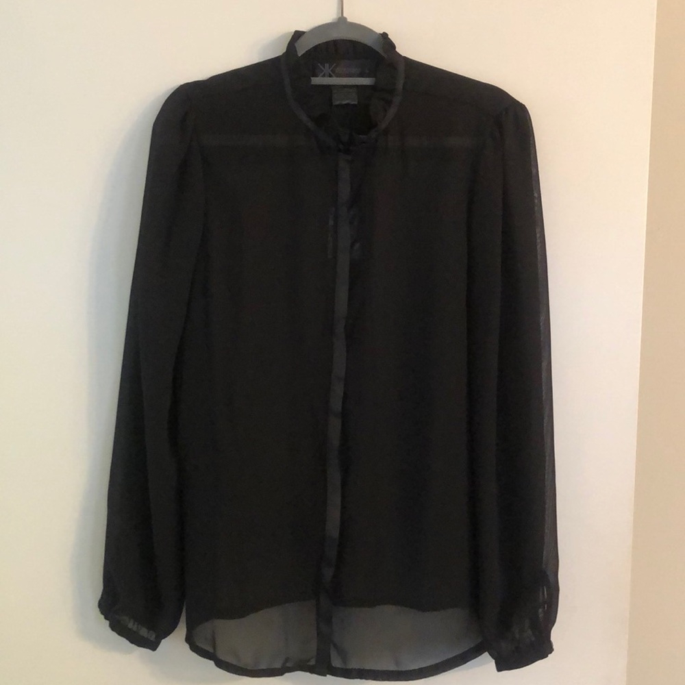 Kardashian Kollection Long Sleeve Blouse LG